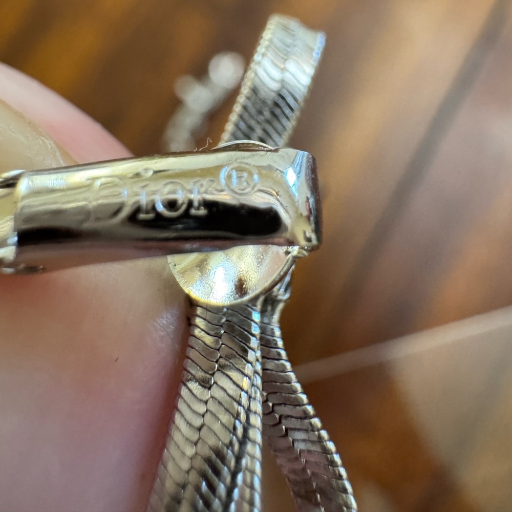 Christian Dior CD Silver Bow Dangle Monogram Earrings RARE! - Picture 6 of 8